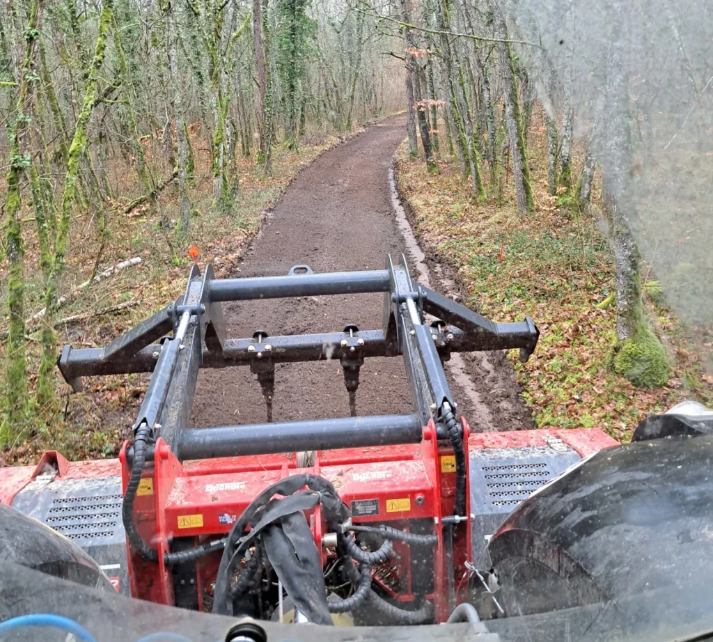 TPF Remise en état chemin forestier broyage